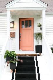 Painted Front Door Tips And Our New Pink Door Nesting With Grace In 2020 Painted Front Doors Mobile Home Front Door Coral Front Doors
