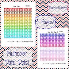 Multicolor Date Dots Free Printable Planner Stickers Printable Planner Stickers Free Printable Planner Stickers Planner Printables Free