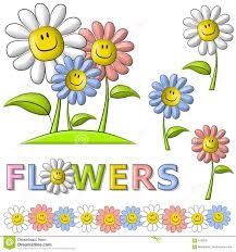 Spring Smiley Face Happy Flowers Stock Illustration - Illustration ...