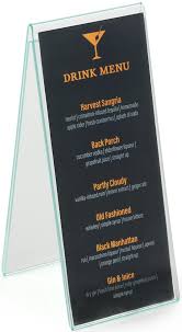 Workshop Series 4 25 X 11 Acrylic Table Tent Side Insert Double Sided Clear In 2020 Table Tents Acrylic Table Restaurant Specials