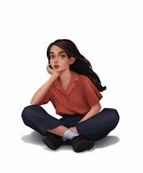 Blue jumper with high waisted ripped jeans. Profile Pics Girls With Black Very Dark Brown Hair Wattpad