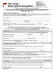 Forms should be obtained from your employer or the internal revenue service. Fillable Form Sp 41 Application For Vehicle License Plates And Or Placards For Persons With Disabilities New Jersey Motor Vehicle Commission Printable Pdf Download