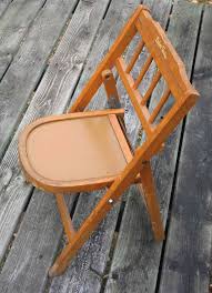 Vintage Babee Tenda Child S Wooden Folding Chair With Lock Mech Mid Century Babeetenda Wooden Folding Chairs Folding Chair Chair