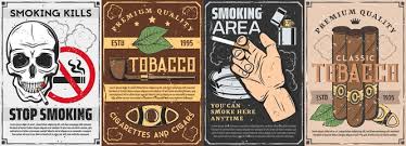 A person who smokes may experience prematurely aged, wrinkled skin. 43 741 Signs Tobacco Wall Murals Canvas Prints Stickers Wallsheaven