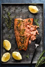 Sear until the skin is golden brown and crispy, about 5 minutes. Easy Sockeye Salmon Recipe Lemon Herb Foxes Love Lemons