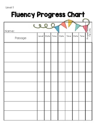 first grade reading fluency passages and progress chart for leadership notebooks