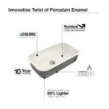 We know what you need! Houzer 31 Porcelain Enamel Steel Undermount Kitchen Sink Pcg 3600 Bl The Sink Boutique