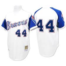 Hank aaron autographed atlanta braves throwback white. White 1974 Throwback Hank Aaron Authentic Jersey Men S 44 Mitchell And Ness Mlb Atlanta Braves Sale Atlanta Braves Jersey Braves Jersey Atlanta Braves