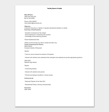 This can be done easily by downloading the latest resume format for freshers from the internet and following the set pattern. Teacher Resume Template 19 Samples Formats