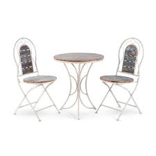 A terrific accent piece for any casual environment, lake house or mountain lodge. Alpine Corporation 3 Piece Outdoor Patio Rustic Bistro Set Walmart Com Walmart Com