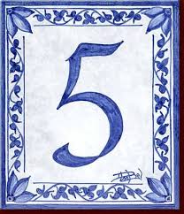Numero De Porte Ceramique Peint Sur Lave Emaillee Ceramiques Peintes Ceramique Numeros De Portes