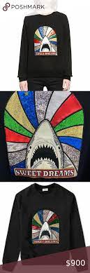 Сладкие мечты сделаны из этого. Ysl Saint Laurent Sweet Dreams Shark Sweatshirt Vintage Shirt Dress Vintage Shirts Shark Sweatshirt