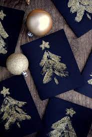 Load the glitter over the glue outlines, let sit a second or two and shake back into the paper where the glitter came from. Christmas Cards Kids Can Make 10 More Ideas Letters From Santa Blog