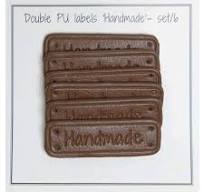 PU Leather Label "Handmade" 5 x 1,5 cm