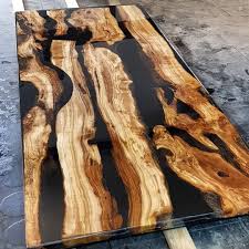 Black Epoxy Table Epoxy Epoxytable Epoxyresin Epoxy Wood Table Resin Furniture Resin Table