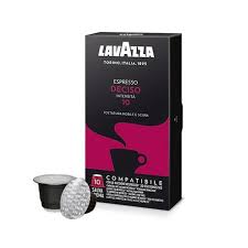 Lavazza espresso gold selection, 70% from south and central america (natural and washed arabica beans) and 30% from india and java (hand washed robusta beans) to produce a velvety crema. Lavazza Deciso Coffee Capsules 10 Buy Online In South Africa Takealot Com