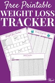 Free Printable Weight Loss Tracker Plus Habit Tracker Weigh In Chart