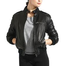 Women S Black Lambskin Leather Moto Bomber Jacket In Size 3x As Is Item 3x Tanners Avenu Bomber Jacket Women Moto Bomber Jacket Celebrities Leather Jacket