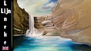 How To Draw A Waterfall And Canyon Rocks With Pastel Pencil For Beginners Youtube Waterfall Drawing Drawings Pastel Pencils
