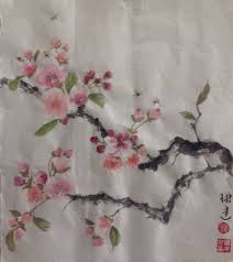 apple blossoms and bees on king wo full absorbent chinese painting flowers chinese art asian painting
