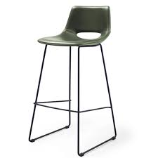 bernard faux leather bar stool dark