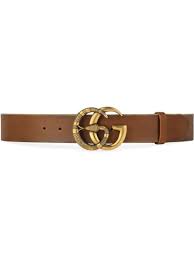 Free returns within 28 days. Gucci Leather Belt With Double G Buckle With Snake In Brown Modesens