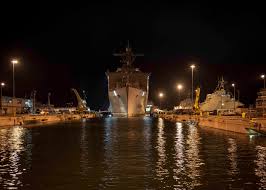 She was the second navy ship to be named for the mount rushmore national memorial is centered around a sculpture carved into the granite face of mount rushmore in the black hills in keystone. The Whidbey Island Class Amphibious Dock Landing Ship Uss Rushmore Lsd 47 Pulls Into The Graving Dock At Naval Base San Diego May 20 2019 Rushmore Is Currently Pierside In Preparation For An