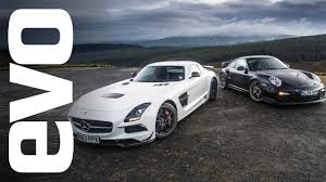 2018 porsche 911 gt3 vs. Mercedes Sls Amg Black Vs Porsche 997 Gt2 Rs Evo Track Battle Youtube