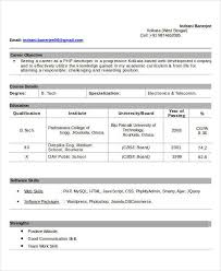 See good cv format examples and templates. 7 Basic Fresher Resume Templates Pdf Doc Free Premium Templates