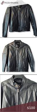 Leather King Motorcycle Jacket Sz 46 Thinsulate Denim Bomber Jacket Casual Jacket Lambskin Jacket