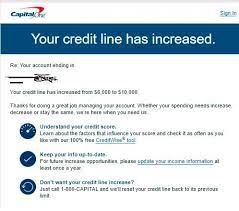 Be automatically considered for a higher credit line in as little as 6 months with no additional deposit. Capital One Page 2 Myfico Forums 5612101