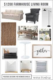 Its walls are painted white, and the floor is set in greyish hardwood. Remodelaholic Modern Farmhouse Living Room For Just 1200