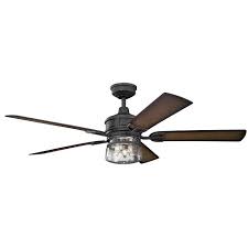 #6 best smart ceiling fan. Kichler 60 Pakwa 5 Blade Outdoor Ceiling Fan Light Kit Included Reviews Wayfair 60 Ceiling Fan Outdoor Ceiling Fans Ceiling Fan