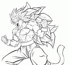 Bardock during his battle with aliens in dragon ball minus. Goku Super Saiyan 4 Coloring Pages Novocom Top