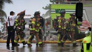 In this image made from video, fire rescue crews are on the scene of a building collapse in surfside, miami, fl., early thursday, june 24, 2021. Guoghm5ukorycm