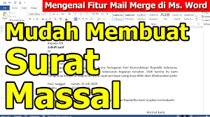 Tips Cara Menggunakan Mail Merge Di Microsoft Word Youtube