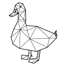 Duck Polygonal Ad Ad Paid Polygonal Duck Geometric Art Animal Geometric Animals Polygon Art