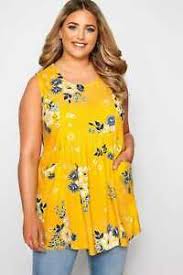Details About Yours Clothing Womens Plus Size Yellow Floral Pocket Blouse
