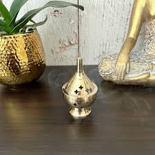 9cm Height Incense Burner-brass Jumbo Size Incense Cone Burner-incense Cone  Holder-gold Burner-brass Burner-meditation-smudging-yoga-gift