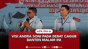 Andra Soni saat menyampaikan visi misi di acara publik