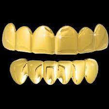 Iced Out Hip Hop Plain Gold Top Bottom Row Teeth Grillz Combo Grillz Silver Grillz Gold Grillz