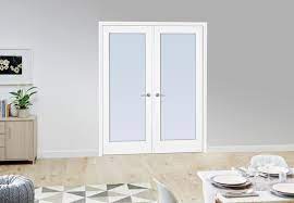 This keeps exterior sound out and interior sound in while allowing ample natural light to flow through office interiors. P10 White Frosted Glass Internal French Doors Climadoor