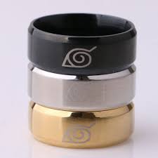Casual Naruto Theme Unisex Stainless Steel Ring Naruto Anime Accessories Naruto Rings