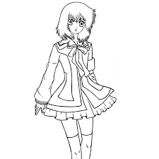 La plupart des dessins incluent des traits physiques exagérés comme de grands yeux, des cheveux très longs et des membres allongés. Coloriage Fille Manga Kawai Novocom Top