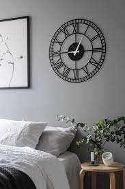 Roman Large Wall Clock Silent Wall Clock Farmhouse Wall Etsy Bedroom Wall Clock Large Wall Clocks Living Room Big Wall Clocks