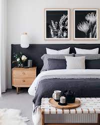 Modern monochrome bedroom #artwall #modernart #gallerywall #monochromebedroom. Monochrome Bedroom Via Oheightohnine Com Au Bedroom Monochrome Blackandwhite Neutrals Bedroomde Bedroom Interior Home Decor Bedroom Monochrome Bedroom