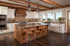 White Cabinets With Med Stain Wood Island Cabinet New Durham Interior Design Kitchen Small Stained Kitchen Cabinets Kitchen Backsplash Designs