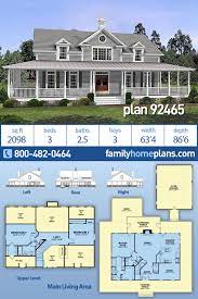 Southern Style House Plan 92465 With 3 Bed 3 Bath 3 Car Garage Southern Style House Plans Country House Plans Porch House Plans
