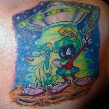 Tattoo uploaded by evan fox murphy marvin the martian. 40 Marvin The Martian Tattoo Designs For Men Cartoon Ink Ideas
