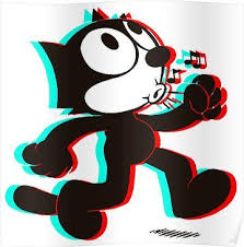 Felix The Cat 3d Poster By Animenox Felix The Cats 3d Poster Poster Prints